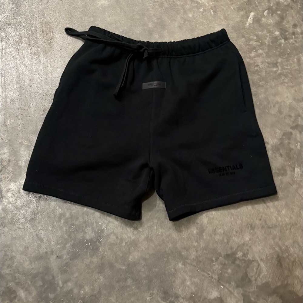 Essentials Jet Black Athletic Men's Shorts